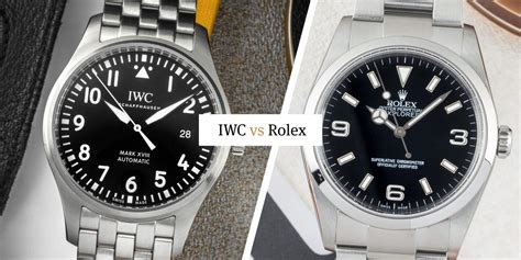 iwc mark vs rolex explorer|IWC vs Rolex resale value.